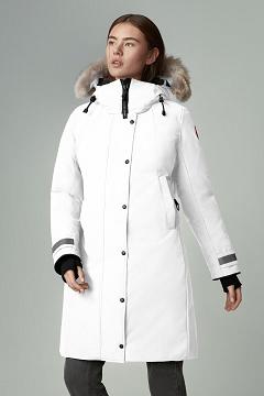 Chamarras Canada Goose Mujer Mexico - Sherbrooke Abrigos Blancos ZI2438907